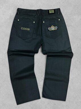 COOGI Men's Black and Navy Trousers